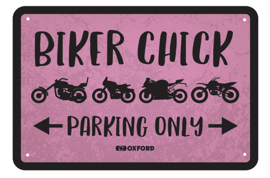 Garage Metal Sign: BIKER CHICK