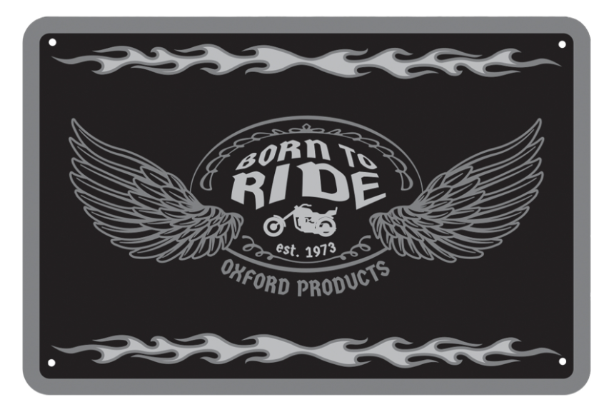Garage Metal Sign: BORN TO RIDE