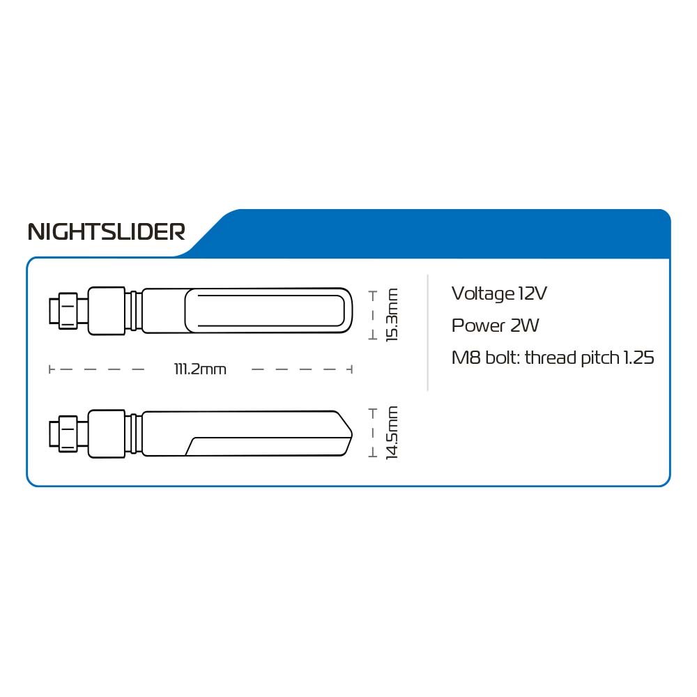 NightSlider- 3 in1 Sequential Indicators REAR(inc.resistors)