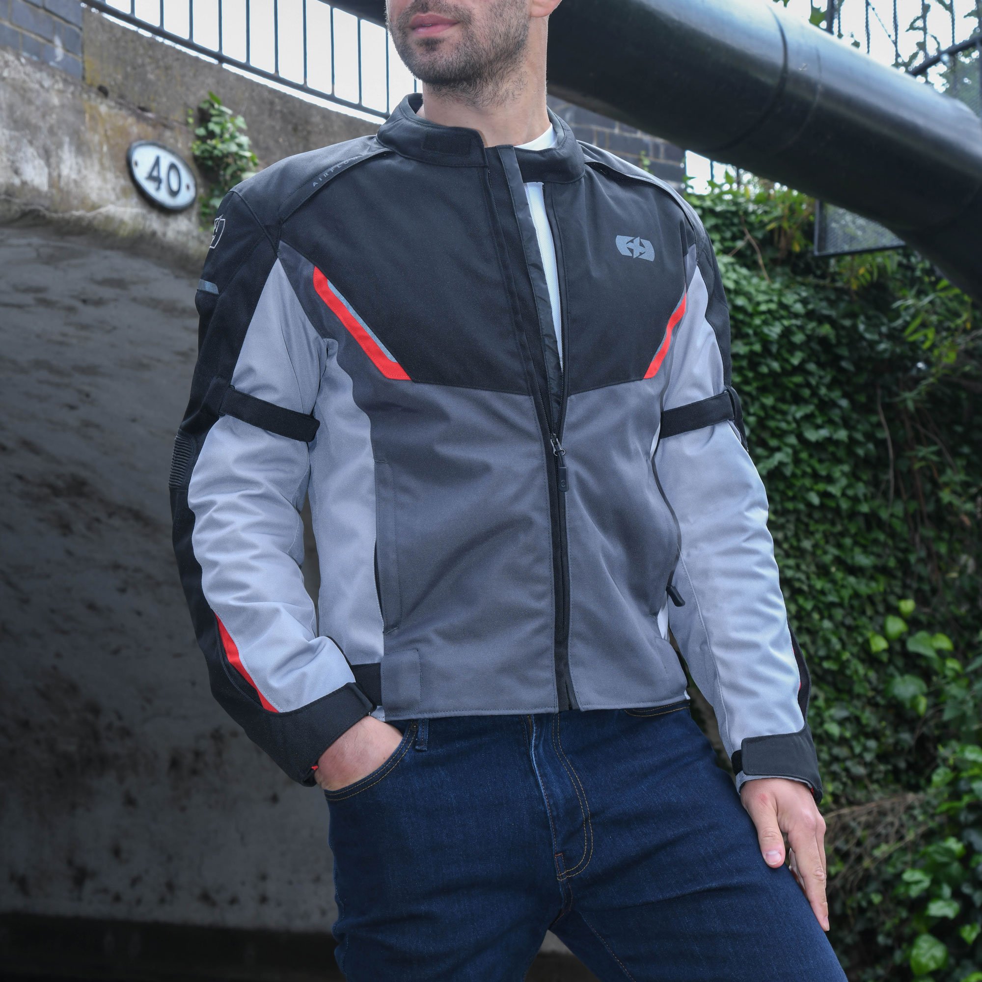 Delta 1.0 MS Jkt Bck/Gry/Red